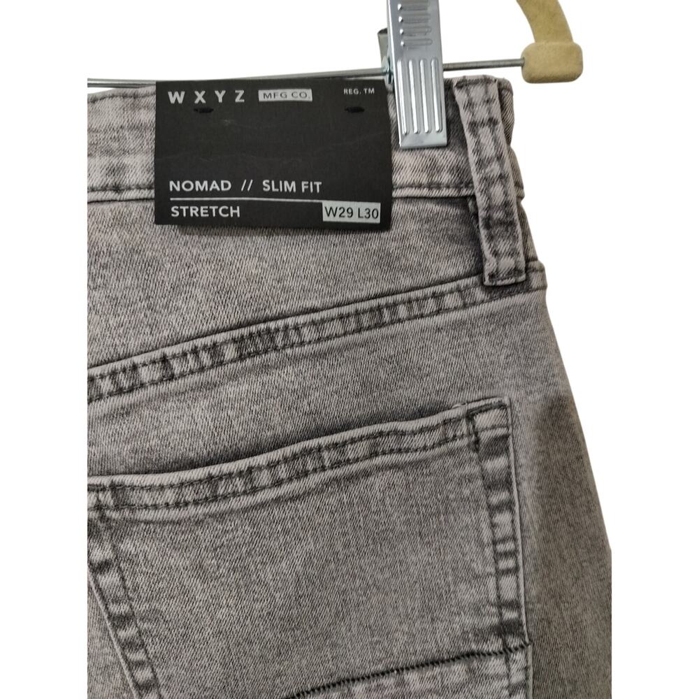 M648) WXYZ Nomad Men's Gray Slim Fit Stretch Denim Jeans Size W29/L30 - Picture 2 of 8